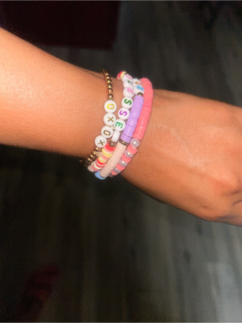 Multicolor Beaded Stackable Bracelet Set - Pink & Pastel
